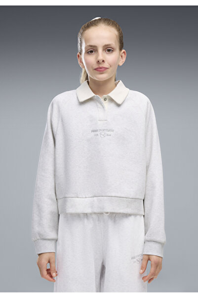 Puma Class Relaxed Cropped Fleece Sweatshirt