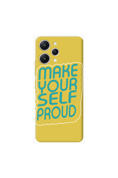 Other Xiaomi Redmi 12 Make Your Self Proud Yellow Colored Silicone TPU Θήκη
