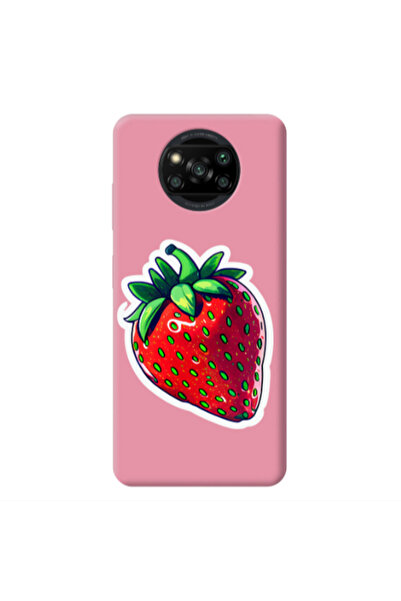 Other Xiaomi Poco X3 /X3 Pro strawberry Pink Colored Silicone TPU Θήκη