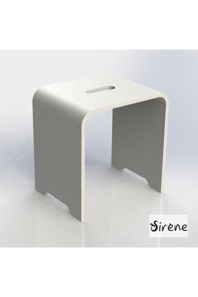 SİRENE Σχεδιασμός Καθίσματος Ντους 38x38x31 Λευκό Ματ DES3831-301