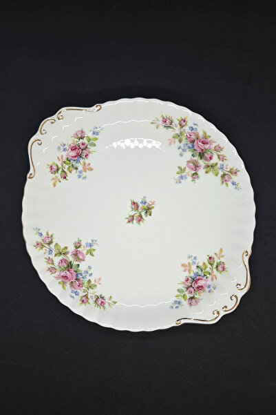 Royal Albert Moss Rose Vintage Porcelain Oval Tray 31X29 cm
