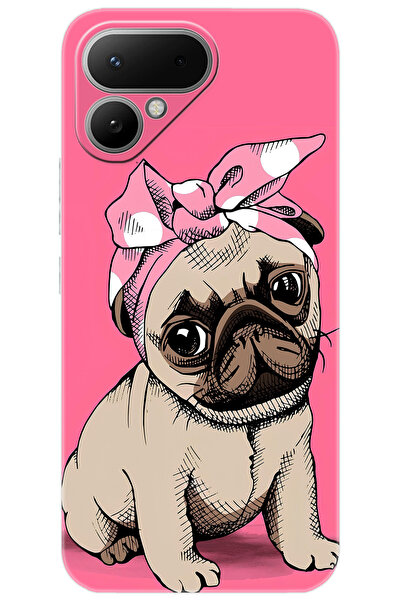 TECNO Pova Curve 2 5G (LK7k) Uyumlu Kılıf Desen Baskılı Silikon Sevimli Pug S...