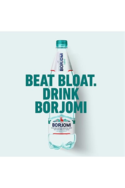borjomi مياه معدنية طبيعية فوارة في زجاجات زجاجية، 330 مل، عبوة من 12 زجاجة |   مشروب غازي طبيعي |   أكثر من 60 معدنًا طبيعيًا وبيكربونات طبيعيًا