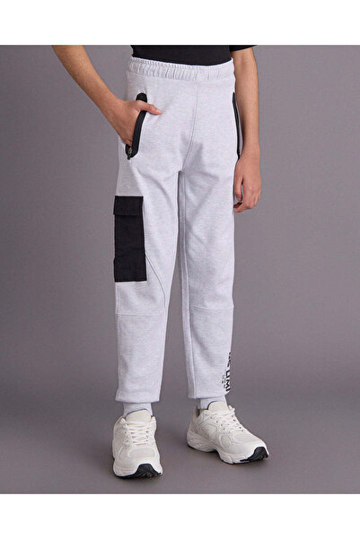 REDTAG Senior Boys Grey Cargo Active Pants