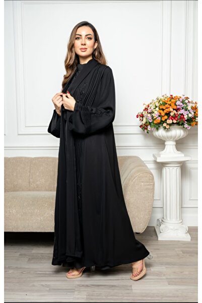 WED Elegant Abaya with Embroidery and Charming Pleats