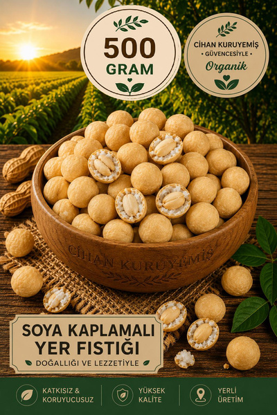 Cihan Kuruyemiş 500GR. Soya Kaplamalı Yer Fıstığı