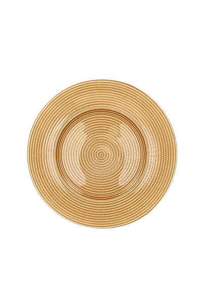 LA MESA orange glass charger plate 13"