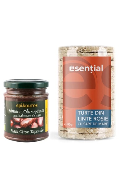 Epikouros Pachet Aperitiv Bio: Pastă Tapenade din măsline Kalamata negre 190 ...
