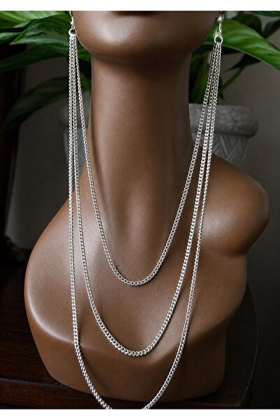 Shiklik Chain Earring Necklace Double Sided - Multiple Combination Chains
