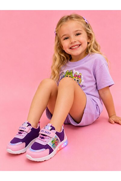 erfleks Baby Işıklı Kız Çocuk Spor Ayakkabı Sneaker LBB Figürlü