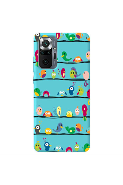 Other Xiaomi Redmi Note 10 Pro 4G birds Turquoise Colored Silicone TPU Θήκη