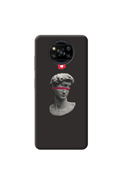 Other Xiaomi Poco X3 /X3 Pro Half statue Black Colored Silicone TPU Θήκη