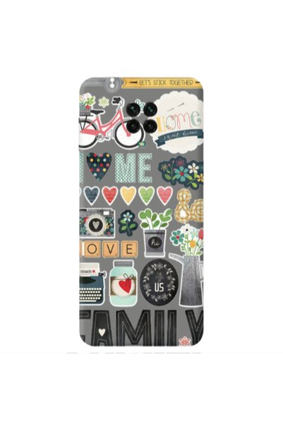 Other Xiaomi Redmi Note 9 Pro Family love home Grey Colored Silicone TPU Θήκη