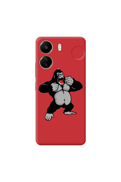 Other Xiaomi Redmi 13C Angry Gorilla2 Red Colored Silicone TPU Θήκη