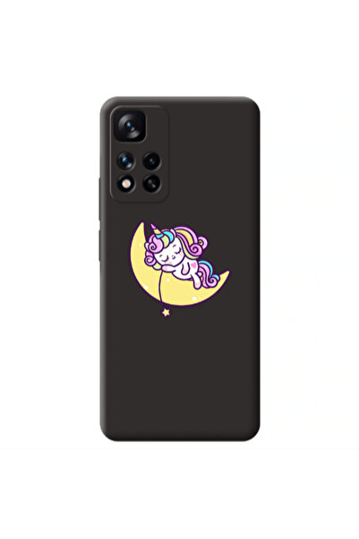 Other Xiaomi Redmi Note 11 Pro 5G Sleeping horse Black Colored Silicone TPU Θήκη
