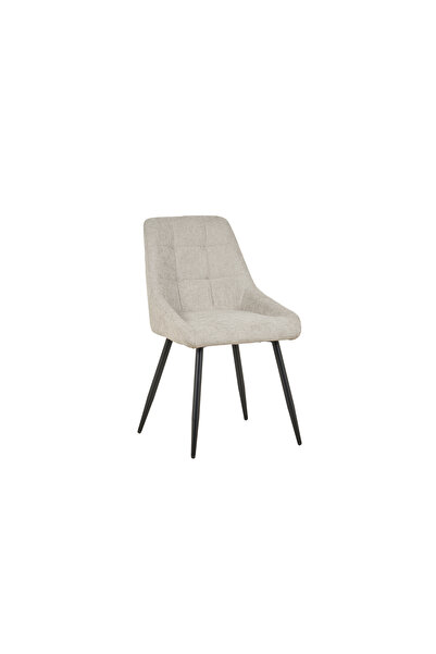 Caligo Sierra Modern Dining Chair with Metal Legs, Light Grey Upholstery, 120...