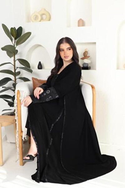 nawaem Royal crepe abaya with luxurious Indian fabric