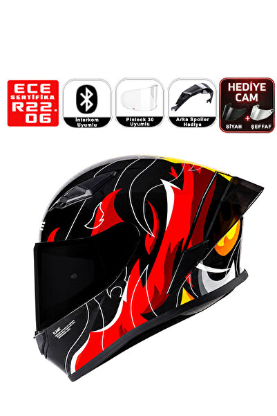 Yohe Rapid Full-Face Motosiklet Kaskı (ECE-22.06)