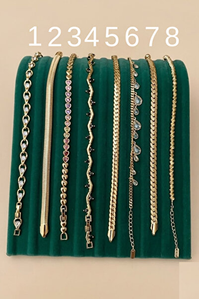 Jaida Moda Gold Cm Jewelry 14K Kaplamalı Çelik Bileklik