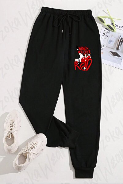 ZOKAWEAR Unisex Manchester Is Red Printed Sweatpants