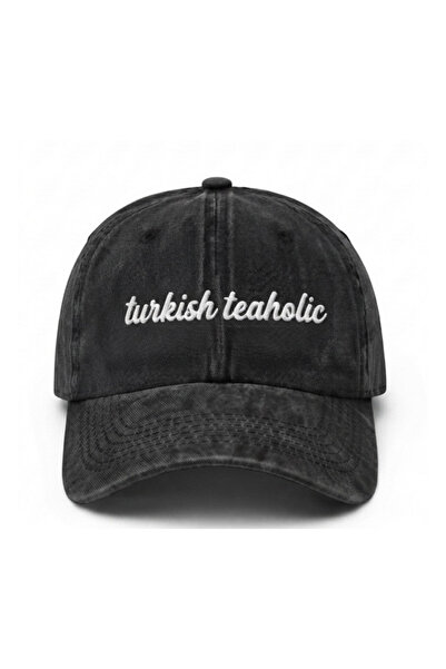 Tresore ''Turkish Teaholic'' Embroidered Washed Cap /''Turkish Tea Addict'' E...