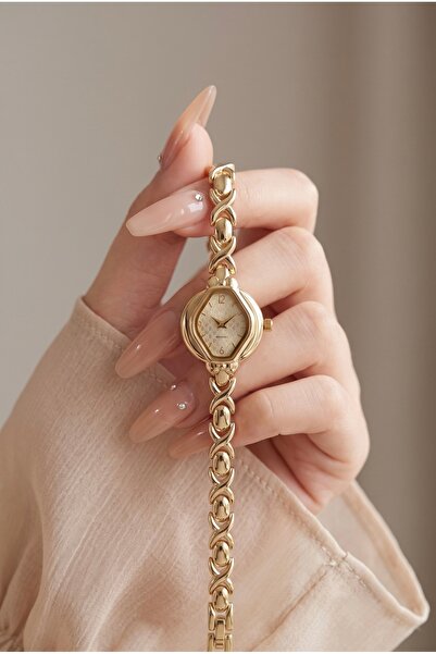 KLISHE Butik Women's Steel Watch Gold Color Vintage Elegant Old Money Premium...