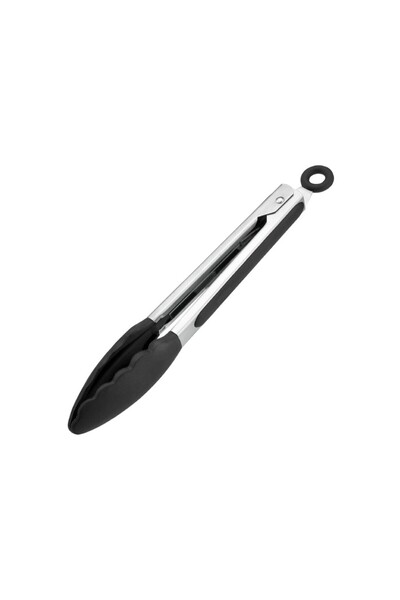 Choice5 9 inch Black 9/12 Inch Silicone Food Tongs Stainless Steel Non-slip H...