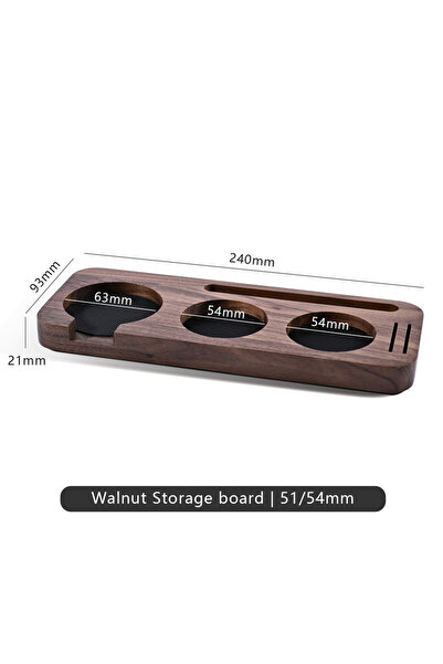 choice2 Walnut 51-54MM Coffee Tamper Mat Station Stand Portafilter Holder Sup...