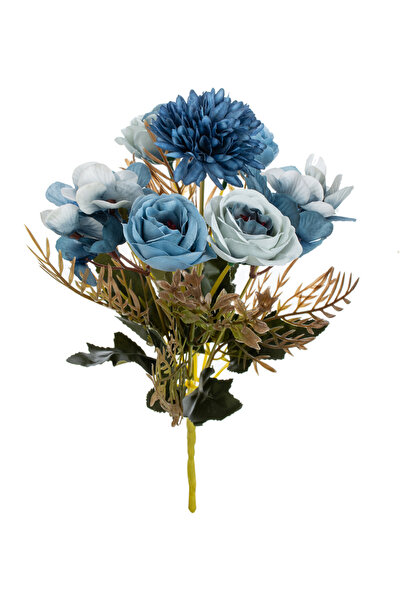 Choice5 1 pc Blue 1/4pcs Silk Roses Artificial Flowers Wedding Home Festival ...