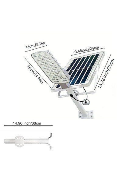 Choice مصباح شارع شمسي YLB026-24X35-300W من ياولينج، إضاءة أمان خارجية مقاومة...