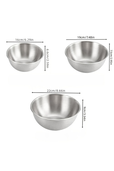 Choice1 16Cm19Cm22Cm Stainless Steel Cooking Bowl, Mixing Bowl, Household Sal...