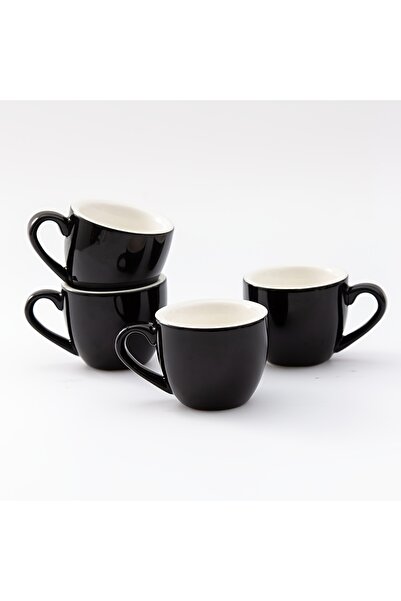 Choice1 <200ml black 4pcs 60ml/2oz ceramic espresso cups with handles, porcel...