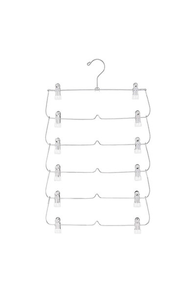 Choice 6 Layer White 6-Tier Skirt Hangers with Clips Pant Space Saving Multip...
