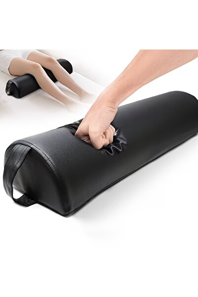 Choice 54x15.5x8.5 black Semi-Circular Massage Table Support Cushion with Han...