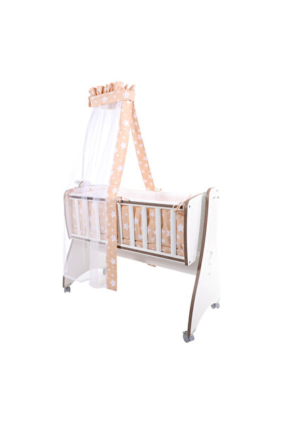 LORELLİ Set lenjerie pat 7 piese, bumbac ranforce, pentru pat balansoar First Dreams, Bear Blue