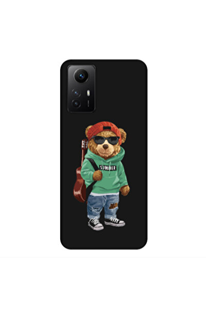 Other Xiaomi Redmi Note 12s Summer Tedy Black Colored Silicone TPU Θήκη