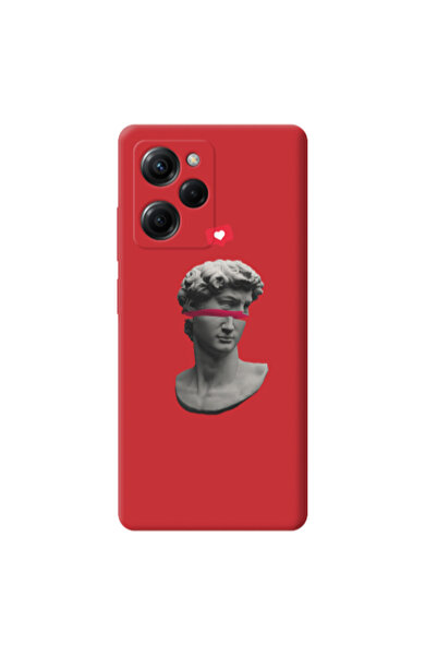 Other Xiaomi Poco X5 Pro Half statue Red Colored Silicone TPU Θήκη