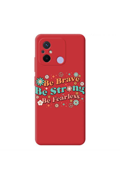Other Xiaomi Redmi 12C Be Brave Red Colored Silicone TPU Θήκη