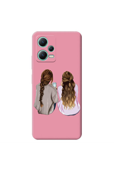 Other Xiaomi Redmi Note 12 Pro 5G Friends Pink Colored Silicone TPU Θήκη