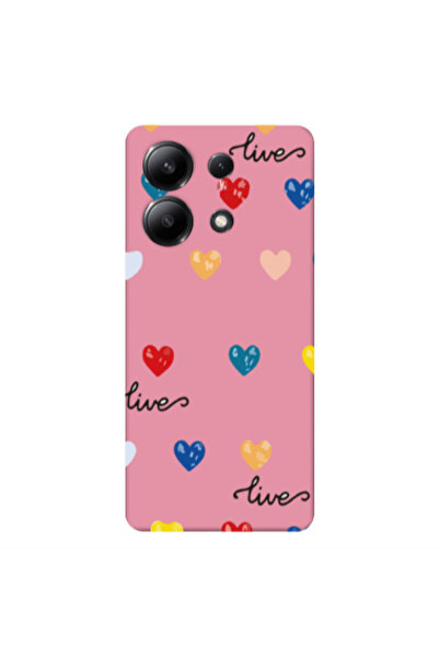 Other Xiaomi Redmi Note 13 4G Heart Lives Pink Colored Silicone TPU Θήκη