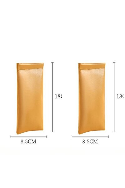 Choice6 2pcs orange 2pcs Automatic Closed Sunglasses Case PU Leather Glasses ...
