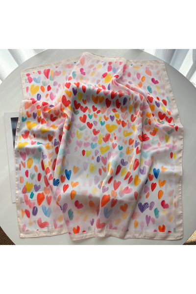 Choice وشاح مربع فاخر للنساء FJ1216-2-Pink، حجاب أنيق للسيدات، وشاح ناعم من ا...