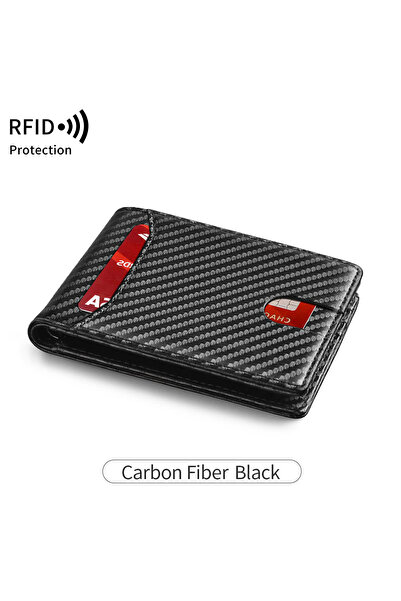 Choice4 محفظة جلدية رفيعة للغاية للرجال من QB395-Carbonblack مع خاصية حجب RFI...