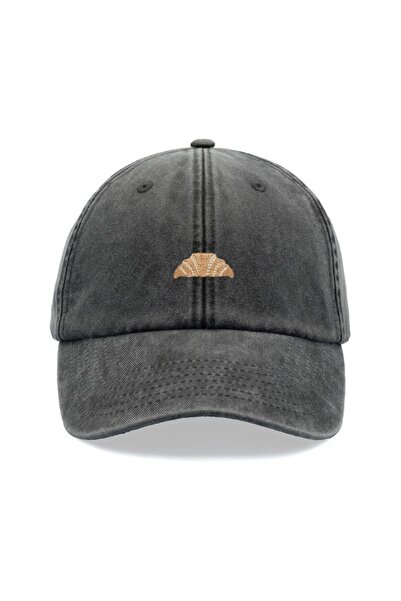 Choice3 Adjustable black 1pc Croissant Printing Retro Baseball Caps,leisure W...