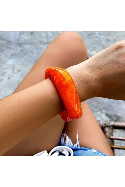 choice2 Color 1 Vintage Coloful Irregular Acrylic Resin Chunky Bangles for Wo...