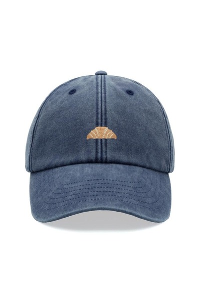 Choice5 Adjustable Blue 1pc Croissant Printing Retro Baseball Caps,leisure Wa...