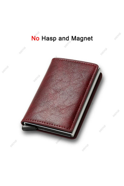 Choice12 Red Top Quality Wallets Men Money Bag Mini Purse Male Vintage Brown ...