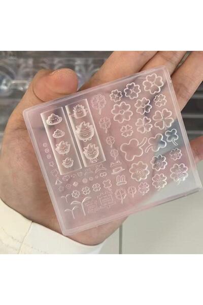 Choice7 JETTING A8 【ZYAL-1】Transparent Silicone Nail Art Mold Belt Buckle Flo...