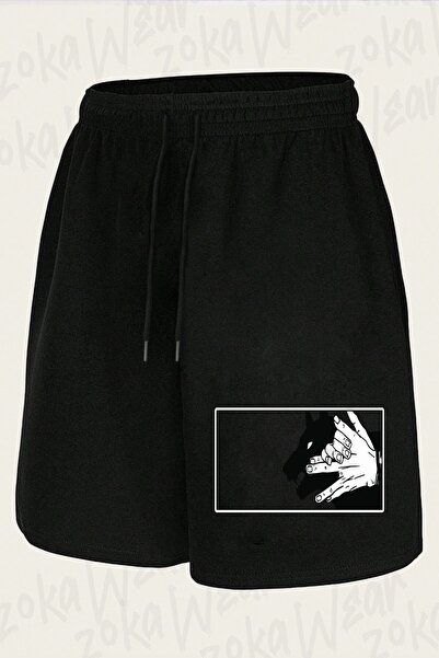 ZOKAWEAR Unisex Jujutsu Kaisen Megumi Fushiguro Logo Design Printed Shorts