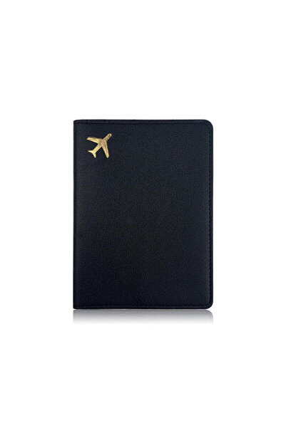 Choice black Luxury Gold Airplane Passport Cover Custom Name Men Women Busine...
